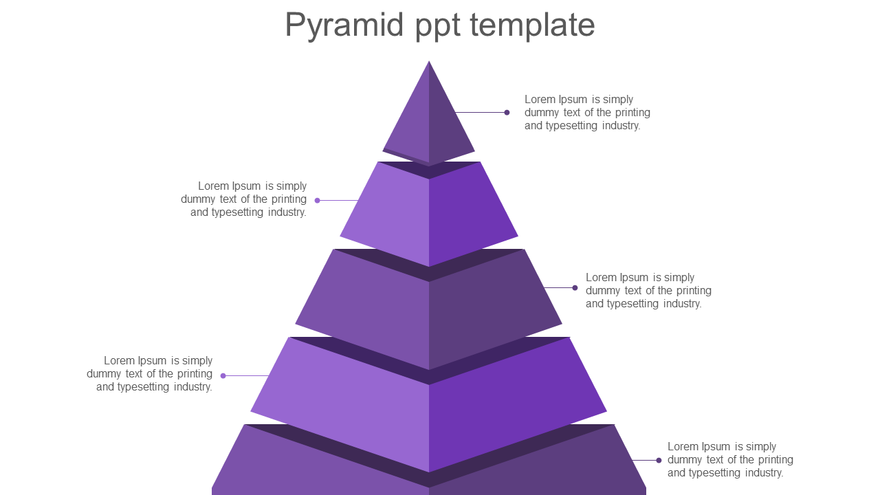 pyramid ppt template-purple